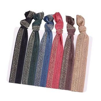 Yusen-Shiny Solid Color Elastic Hair Ties-Nylon