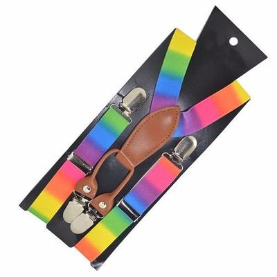 Yusen-Suspenders Solid Black-Adjustable Braces Formal NEW